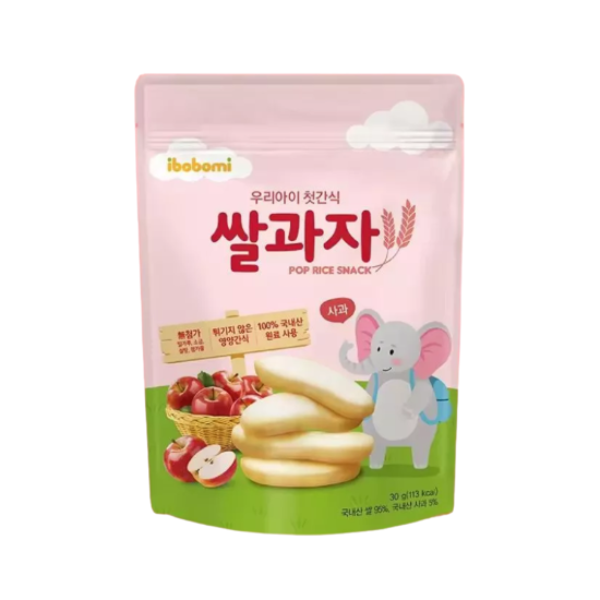 Picture of Organic Pop Rice Snack 30g - Apple