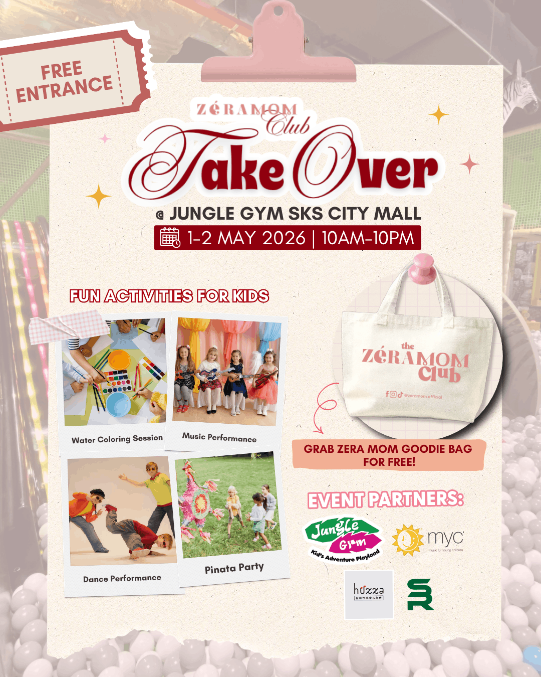 ZÉRA Experience @ Jungle Gym SKS City Mall | Free Kids Event (1–2 May)