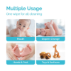 Picture of Premium 99% Mini Baby Water Wipes  - 7 Wipes (1 unit)