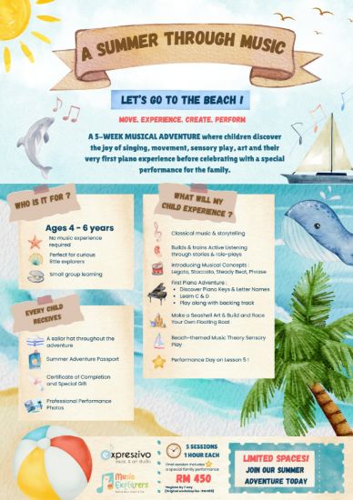 Picture of Expressivo Music & Art Studio Presents: A Summer Through Music – Let's Go To The Beach!