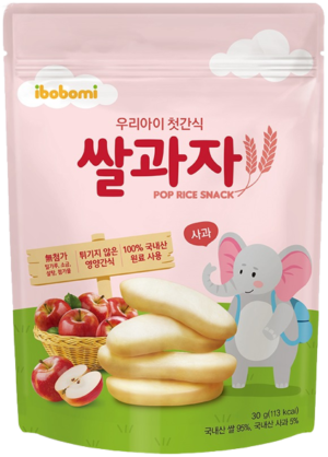 IBOBOMI Organic Pop Rice Snack -  Apple 30g - Image 6