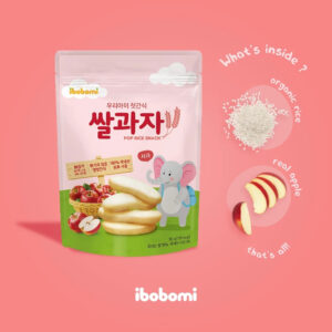 IBOBOMI Organic Pop Rice Snack -  Apple 30g - Image 5