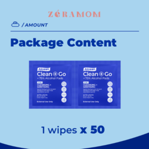 Alcean - Clean+Go 75% Classic Alcohol Pads 50 Wipes - Image 2